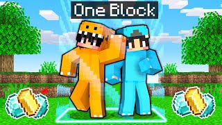 We're LOCKED in ONE BLOCK in Minecraft!