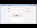 Addition of two numbers using vb.net (Visual Studio 2012)
