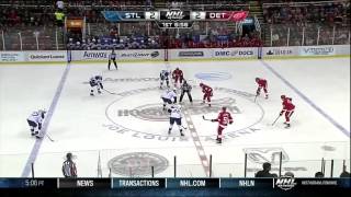 Matt D'Agostini goal 1 Feb 2013 St. Louis Blues vs Detroit Red Wings NHL Hockey