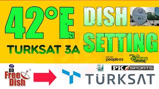 डीडी फ्री डिश से Turksat 3a आसान डिश सेटिंग ,How to set Turksat 3A@42°E satellite on 2feet Dish