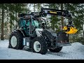 VALTRA FORESTRY TRACTOR T195 DIRECT WITH CRANE KESLA 700T