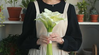 [ENG SUB] 카라 부케│겨울 부케│부케 만들기│Calla Bouquet│Winter Bouquet│Making A Wedding Bouquet