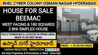 House for sale in BHEL cyber colony Beemac Housing Society Osman nagar Hyderabad Hmda Layout