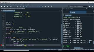 Learn Python programming by building concession stand program