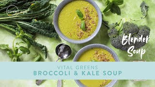 Vital Greens, Broccoli \u0026 Kale Soup, Healthy Raw Soup in a Stainless Steel Blender