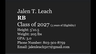 Jalen Leach RB