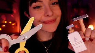 ASMR Je m'occupe de ta barbe - Laver, soin, coupe, rasage, massage 🥰