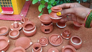 Miniature Clay Pots | Real Cooking Clay Kitchen Items | Unboxing | Miniature housewife |