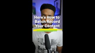 How to Batch Record Your Video Content #shorts