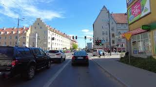 POLAND / OLSZTYN - Route from ul. Żołnierska towards the Main Railway Station. 4K 60Fps