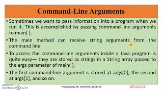 JAVA - MODULE 2 - TOPIC 24 - INNER CLASS & COMMAND LINE ARGUMENT