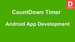 Android CountDown Timer