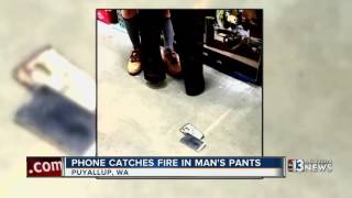 Phone catches fire in man's pants at Washington Costco