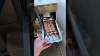 Cooking chicken souvlaki skewers in a Beefer grill (salamander) done in 3min. #shorts #grill