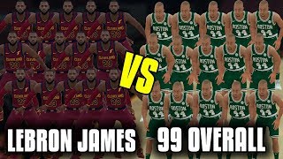 15 Lebron James Vs 15 99 Overall Players! NBA 2K18 Challenge!