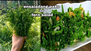 ENSALADANG PAKO(FERN) RECIPE