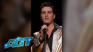 Elvis sings with Simon Cowell on AGT | #shorts