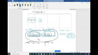 Function Notation - Difference Quotient - Quadratic Example
