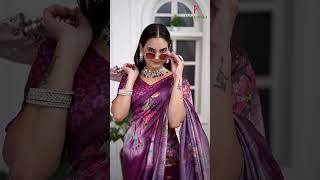 Transform Your Look with This Premium Green Silk Fabric Digital Print Saree | Pranamita Label