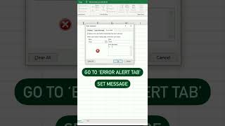 Data validation error message | ms excel | @techbro2