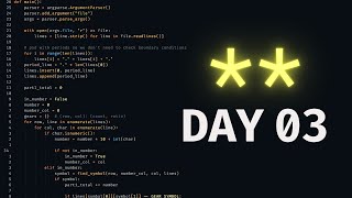 Advent of Code 2023 - Day 3 Solution Walkthrough (Python)