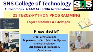 Modules & Packages | PYTHON PROGRAMMING | SNS Institutions