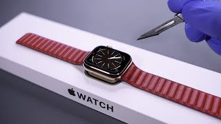Apple Watch Series 8 Stainless Steel Unboxing - ASMR