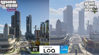 GTA V FPS COMPARISON USING NVE GRAPHICS AND NOT - LENOVO LOQ 15 IAX9 | i5-12450HX | RTX 3050