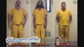 How did three inmates escape the Berkeley County jail?