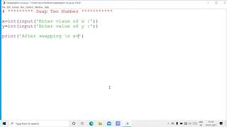 Swap two numbers - Python Programs