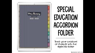 Digital Special Education Accordion File Folder - GOODNOTES - Illuminate With Iris