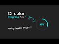 Circular Progress Bar Using Jquery Plugin | Jquery Circular Progress Bar | Html Css Progress Bar