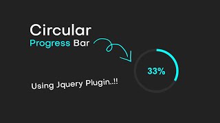 Circular Progress Bar Using Jquery Plugin | Jquery Circular Progress Bar | Html Css Progress Bar