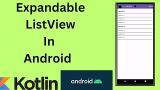 Expandable ListView In Android using Kotlin | Kotlin | Android Studio Tutorial - Quick + Easy
