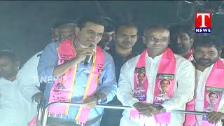 Minister KTR Road Show | Election Campaign | IDPL, Hyderabad | TNews Telugu