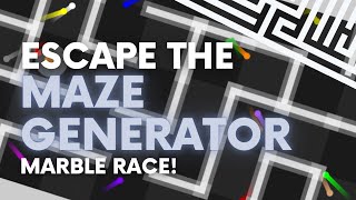 Escape the Maze Generator - Elimination Algodoo Marble Race