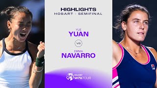 Yuan Yue vs. Emma Navarro | 2024 Hobart Semifinal | WTA Match Highlights