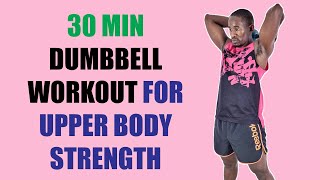 30 Minute At Home Upper Body Workout with Weights - Arms, Shoulders, and Abs