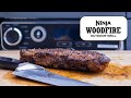 Ninja Woodfire Grill Test! Grilling and Smoking a NY Strip Steak!!!