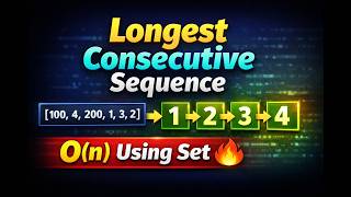 Longest Consecutive Sequence | O(n) Solution Using Set | Coding Interview Problem