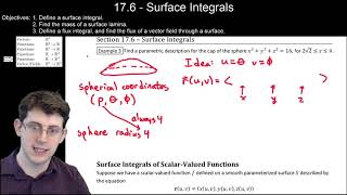 17.6 Part 1 Surface Integrals