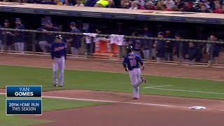 CLE@MIN: Gomes clubs a three-run shot to widen lead