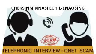 Cheksinminnasi / Beware of Telephonic interview scam