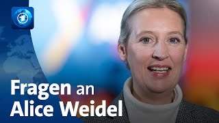 „Farbe bekennen“: Alice Weidel stellt sich den Fragen des ARD-Hauptstadtstudios