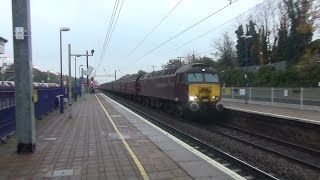 (HD) WCRC 57316 + 46233 Duchess of Sutherland at Ealing Broadway on 5Z33 22.11.14