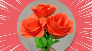 DIY How to make Easy and beutiful paper rose.କାଗଜ ଗୋଲାପ ଫୁଲ | #ShibaniArtGallery #diy #craft #rose