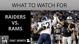 Oakland Raiders: Preseason Week 2 Vs. Los Angeles Rams - What To Watch For