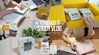 Study vlog / studying at home for 10 hours📚  / 1 week until the exam / what I eat in a day