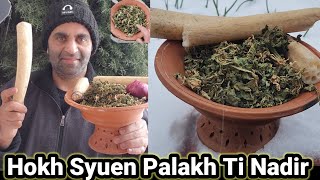 Kashmiri Hokh Syuen | Dry Spinach \u0026 Lotus Stem Recipe