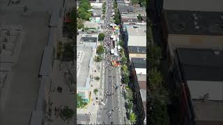 Toronto's Taste of the Danforth food festival 2023 dji drone #Shorts #toronto #festival #djiair2s